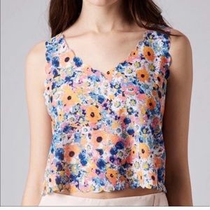 Topshop floral crop top